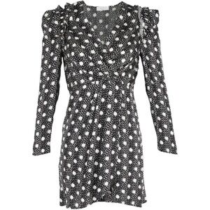 Sandro Black and White Long Sleeve Dress